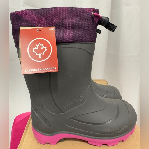 Kamik - SNOBUSTER 2 Lined Winter Boot Black/Magenta Toddler 12 Unisex. NIB - Picture 7 of 9